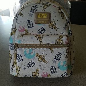 COPY - COPY - Loungefly starwars r2d2 and c3po mimi backpack nwt